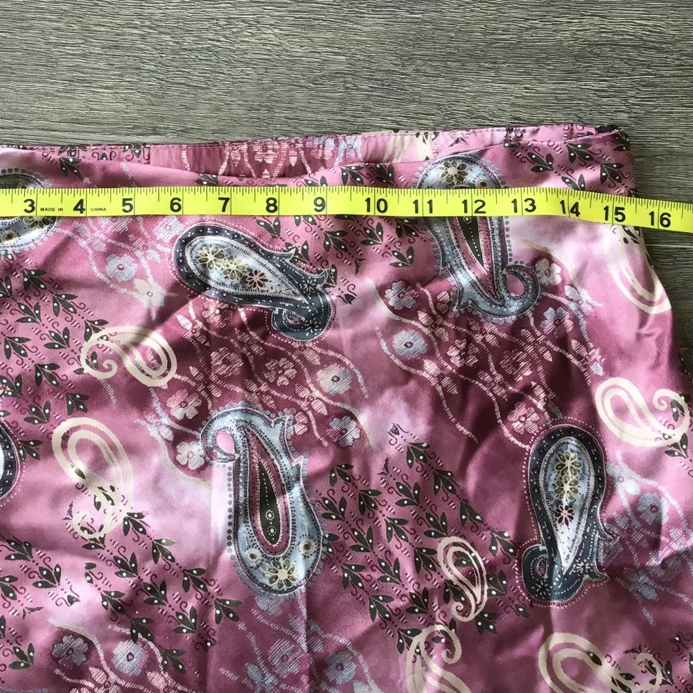 Rikki J New York Women’s Pink Paisley Lined A-Line Skirt Size 8 - Picture 6 of 8